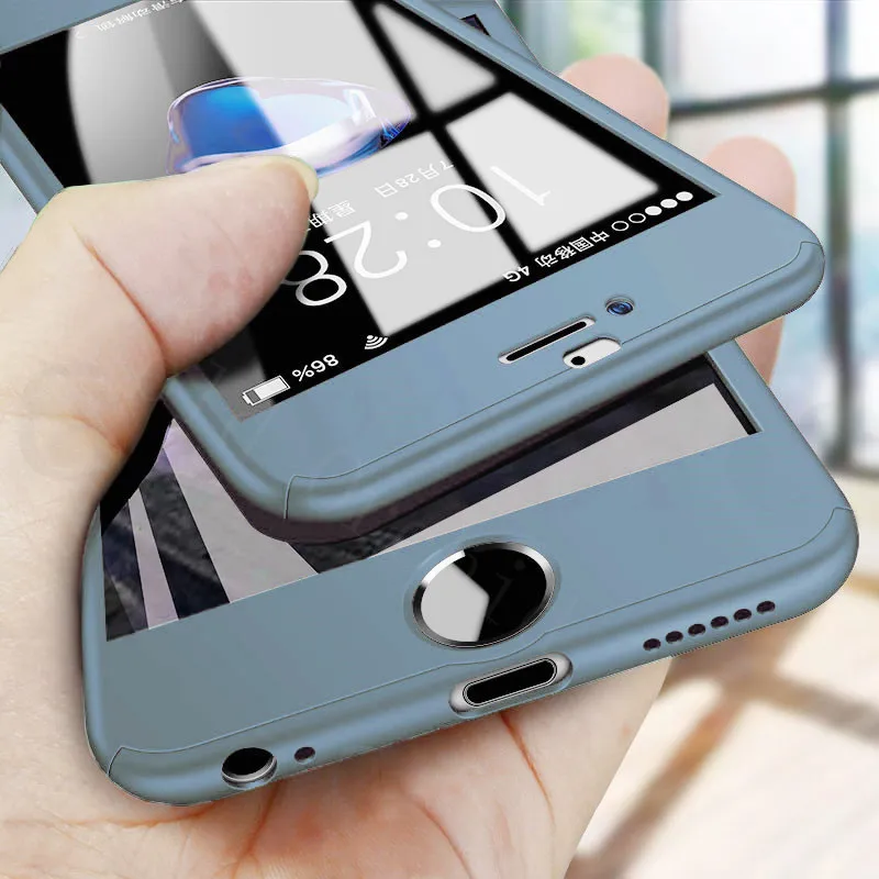 360 Full Cover Phone Case For iPhone 11 12 Pro Max PC Protective Cover For iPhone 6 6s 7 8 Plus SE 2020 XS MAX 7 Case With Glass 360 Full Cover Phone Case For iPhone 11 12 Pro Max PC Protective Cover For iPhone 6 6s 7 8 Plus SE 2020 XS MAX 7 Case With Glass