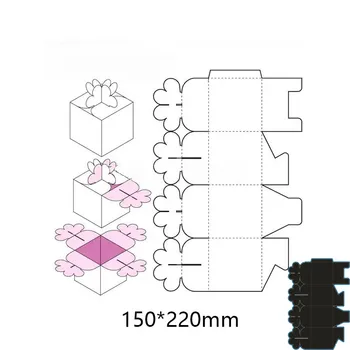 

15*22 cm gift box new Metal Cutting Dies for card DIY Scrapbooking stencil Paper Craft Album template Dies