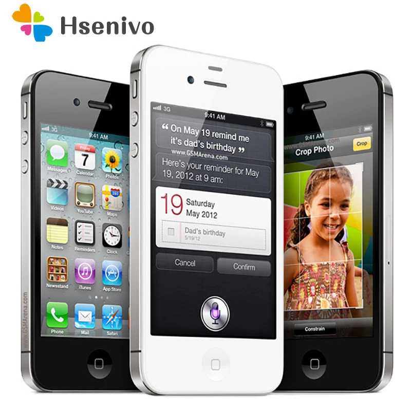 Original iPhone 4S Unlocked Mobile Phone Dual core WCDMA 3G WIFI GPS 8MP Camera apple Cell phone refurbished