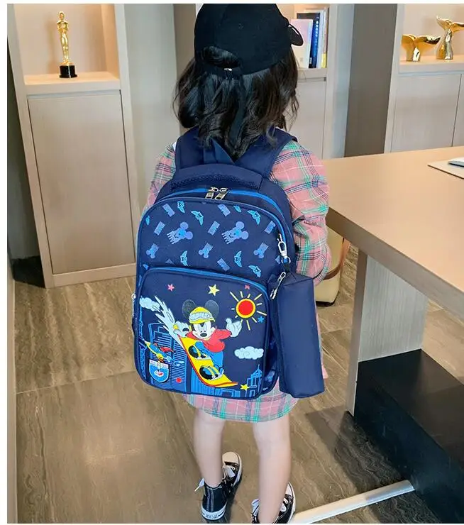 Модный школьный рюкзак с Микки Маусом для мальчиков и девочек, Детский рюкзак, милый детский рюкзак, детская школьная сумка
