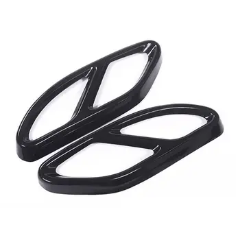 

1Pair Stainless Steel Exhaust Trims Tail-throat Decorative Covers for Mercedes for Benz E/C/GLC/A/B/GLE/GLS-Class Car
