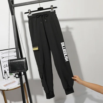

Women Cargo Pants Casual Streetwear Billie Eilish rint Autumn And Summer Women/Men Unisex Sweatpants Jogger Kpops Pants