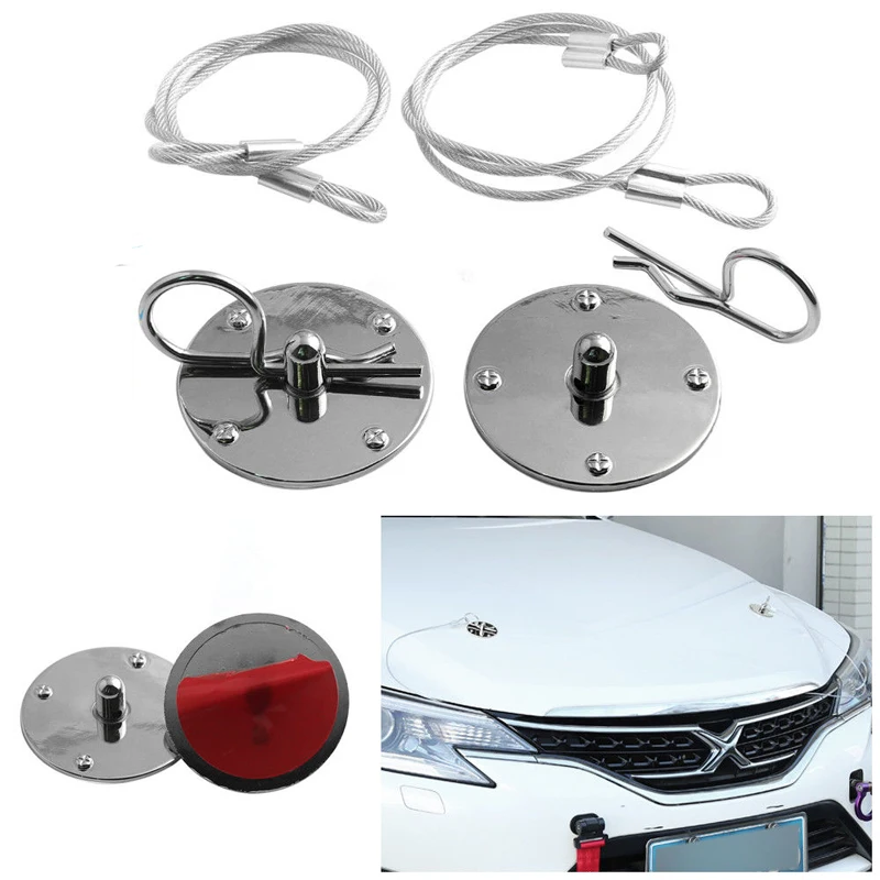 Universal Car Front Racing Bonnet Hood Pin Lock Appearance Kit 2pcs Safe Lock Aluminum Titanium/Silver/Color