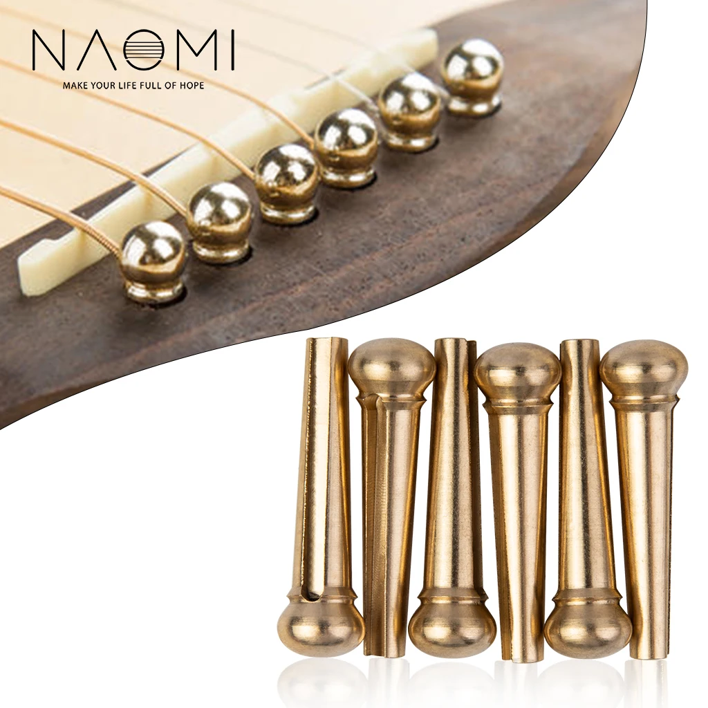 Acoustic Guitar Parts Accessories Brass Bridge Pins Guitar Acoustic
