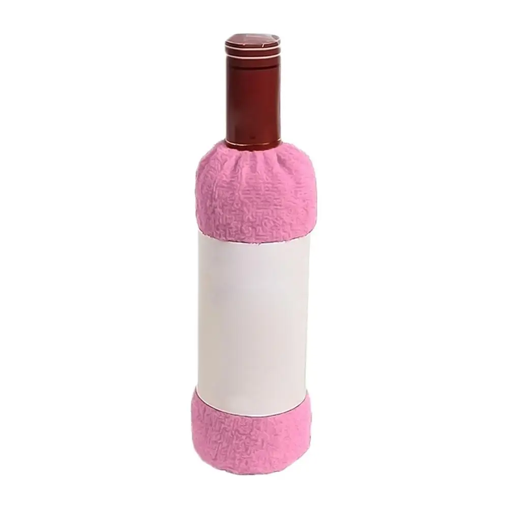 Pink Уникальное полотенце в форме бутылки красного вина, подарок, подарок, мягкая мочалка для рук, для лица, башня, домашний текстиль, свадебный подарок - Цвет: Pink