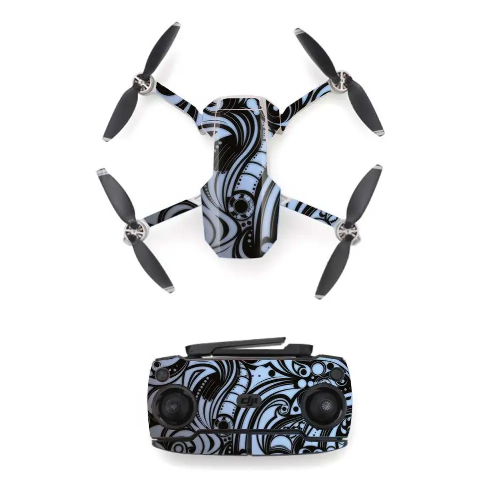 Black Style Waterproof skin Sticker for DJI Mavic Mini Drone And Remote Controller Decal Vinyl Skins Cover 7 Styles Available