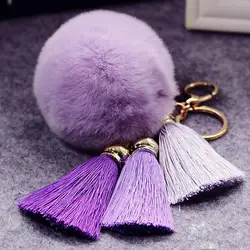 Porte clés en fausse fourrure de renard, 8cm, peluche douce, boule de fausse fourrure de renard, bricolage, couture artisanale, sac de voiture pour femmes, vêtements, @ # E02 