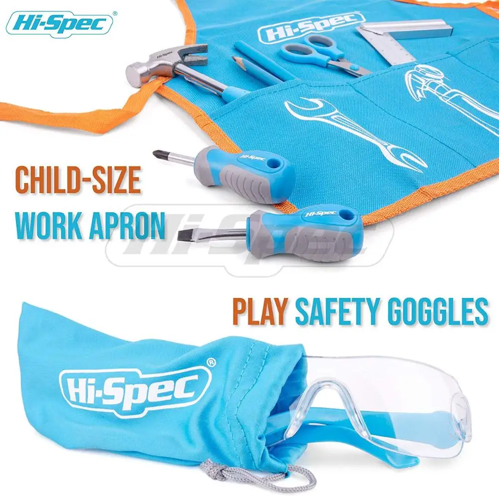 Hi-Spec My First Tool Set Real Children Kids Tool Set Small Size DIY Hand Tool Set Toy Gift Tools for Kids Boys Girls
