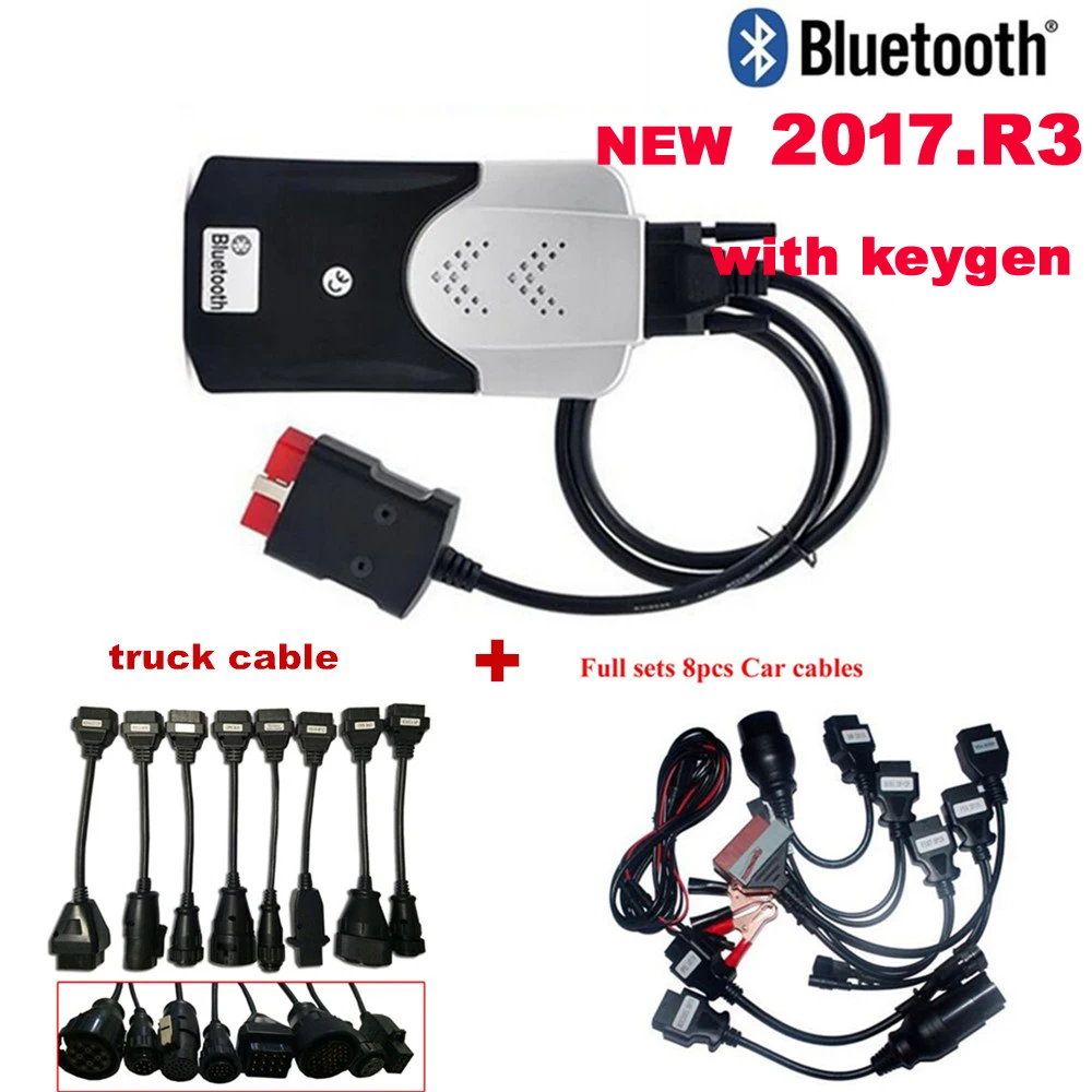 2021 NEW 2017.R3 KEYGEN vd for delphis vdijk pro diagnostic tool car truck obd2 Scanner+car/truck cables | Автомобили и мотоциклы