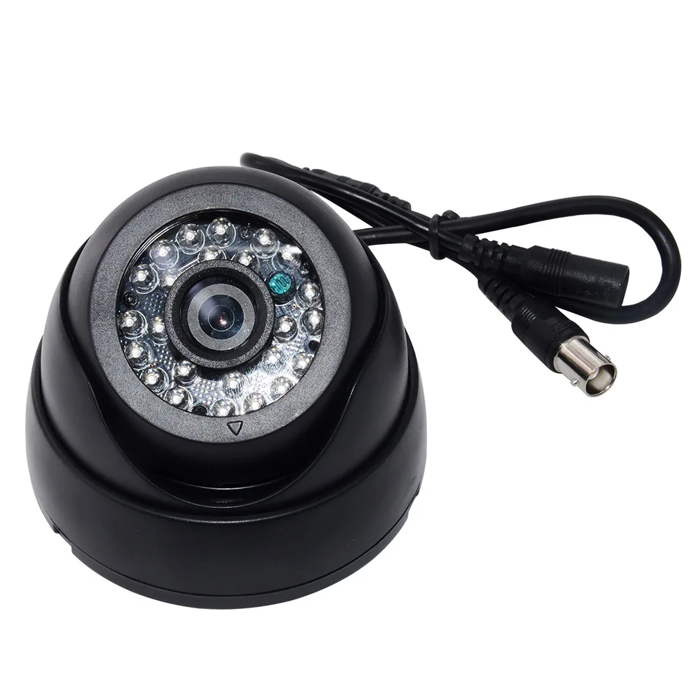 

One Set Dome CCTV Camera with 24pcs LEDs 720P HD Night Vision 3.6mm Lens OUJ99