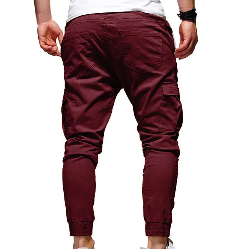Men Pants Multi-Pockets Joggers Sweatpants Casual Solid Cargo Pants Oversize Streetwear Trousers casual pants,sports pants,tactical pants,casual sports pants