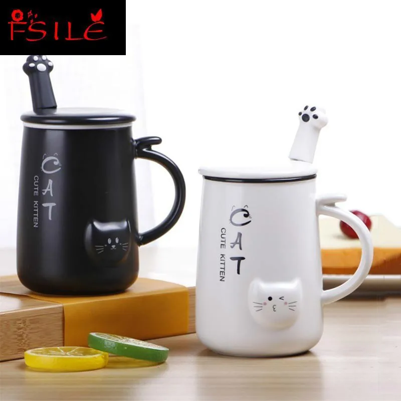 

400Ml Cute Cat Cafe Coffee Mug Drinking Cups Large Capacity Style Ceramic Milk Juice Breakfast Mugs Water Tea Big Cup Drinkware