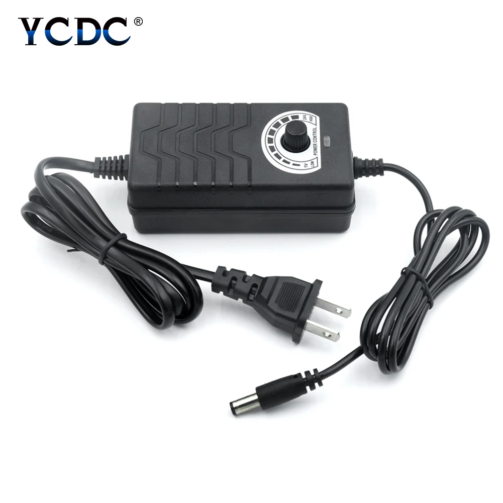 AC to DC Adapter 24-36V 2A Adjustable Power Supply Speed Controller US 