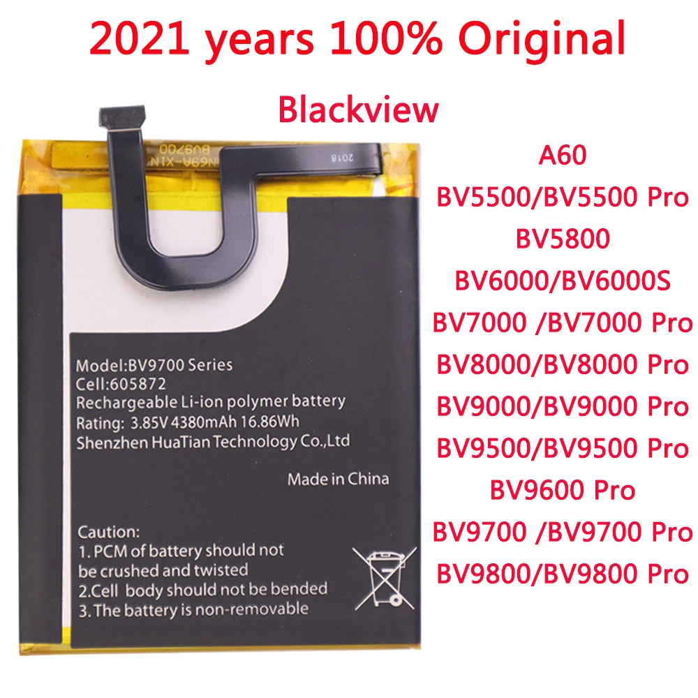 100% Оригинальный аккумулятор для телефона Blackview A60 BV5500 BV5800 BV6000 BV7000 BV8000 BV9000 BV9500 BV9600