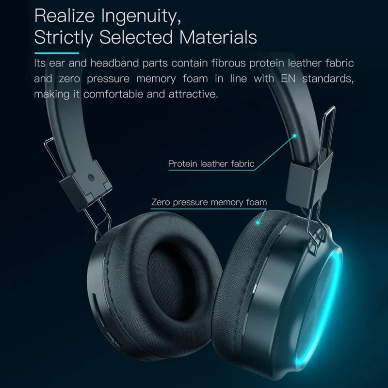 Colorama Bluetooth гарнитура красивый RGB красочный светильник FM Радио беспроводной головной убор