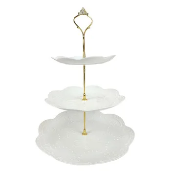 

Three-layer Dried Fruit Plate Afternoon Tea Snack Tray Dessert Display Cake Stand European Plastic Fruit Stand Party Supplies