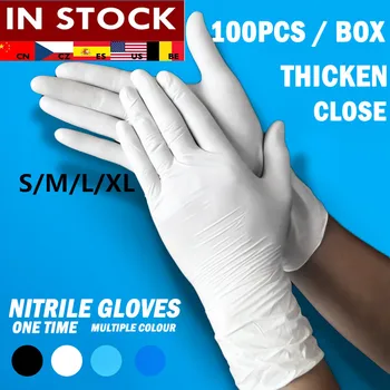 

100 pcs disposable gloves latex dishes / kitchen / work / rubber / garden gloves universal for left and right hand Dropshipping