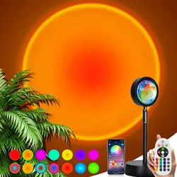 Lampe solaire intelligente Bluetooth, contrôle par application, projecteur, veilleuse pour salon, café, chambre à coucher, décoration, cadeaux de photographie 