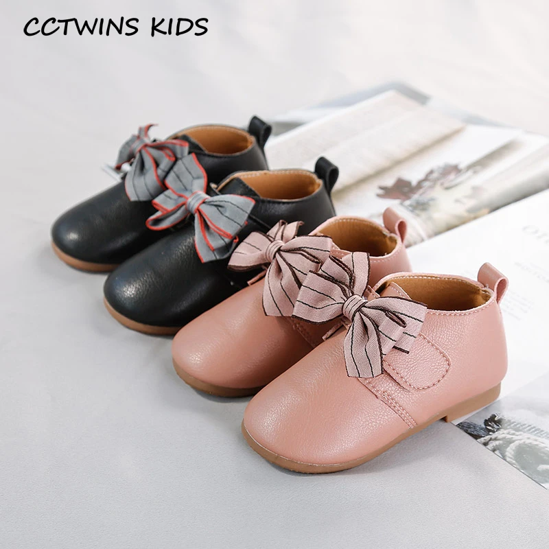

Kids Shoe 2019 New Kids Autumn Boots Baby Girls Fashion Pink Bowtie Brand Dress Shoes Toddler Soft Pu Leather Casual Ankle Boots