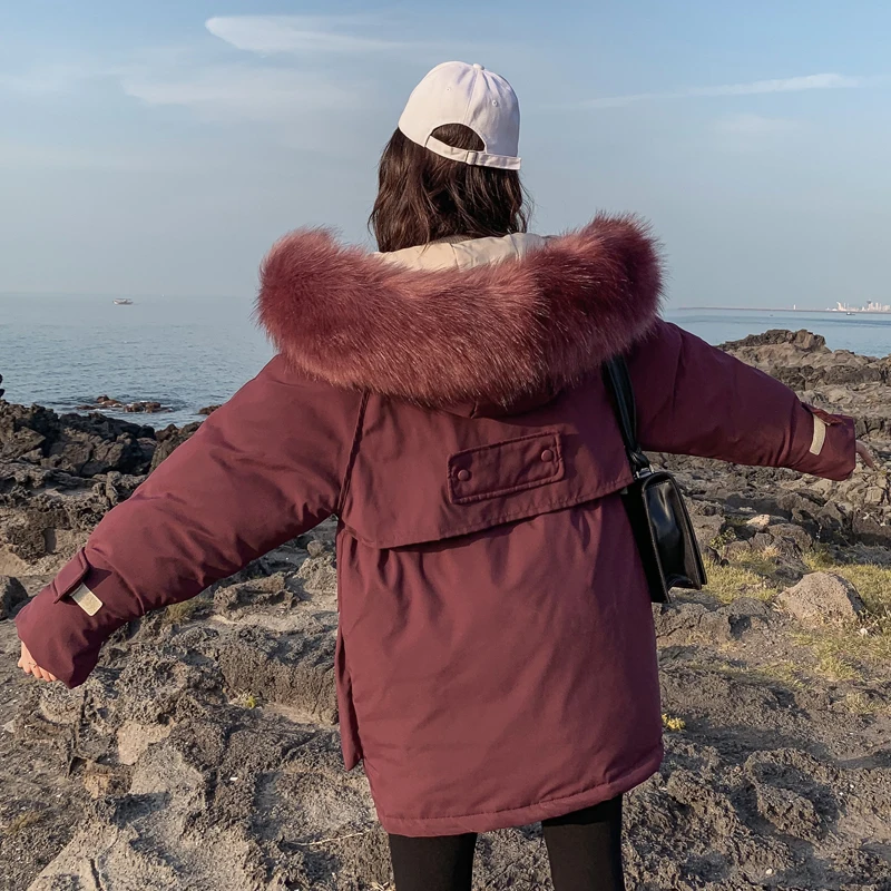 Korean Style 2019 Winter Jacket Women Warm Thicken Loose Female Coat W_B3_14