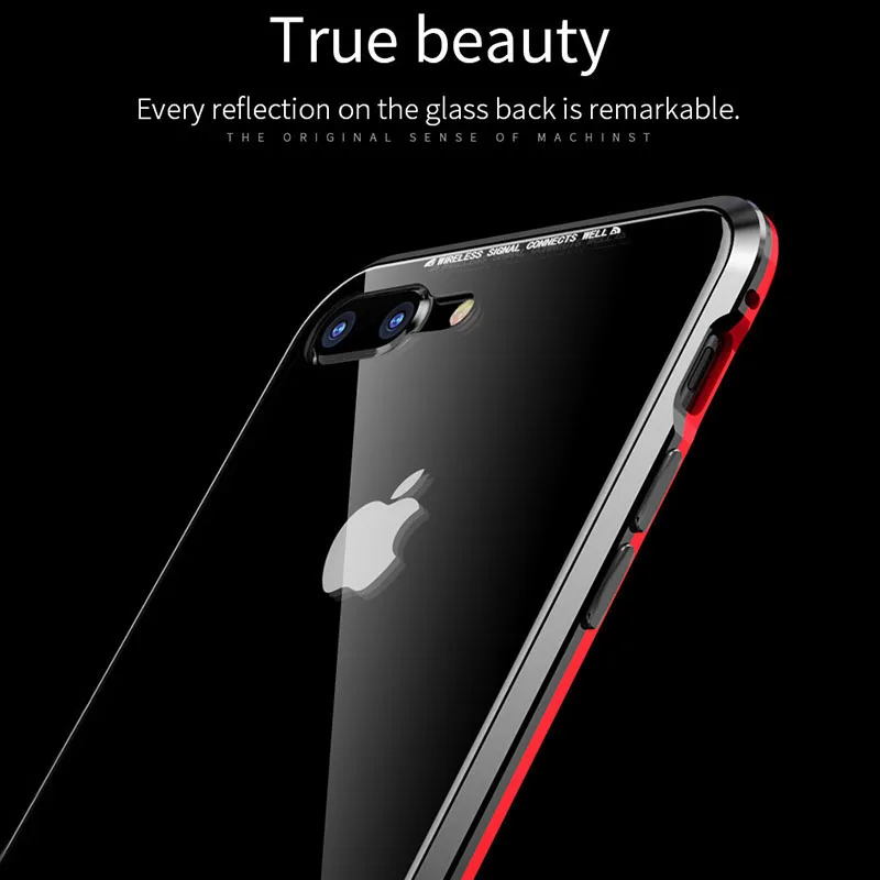 Luphie полный обернутый 9H закаленное стекло Магнитный чехол для iPhone 7 8 X телефона Apple