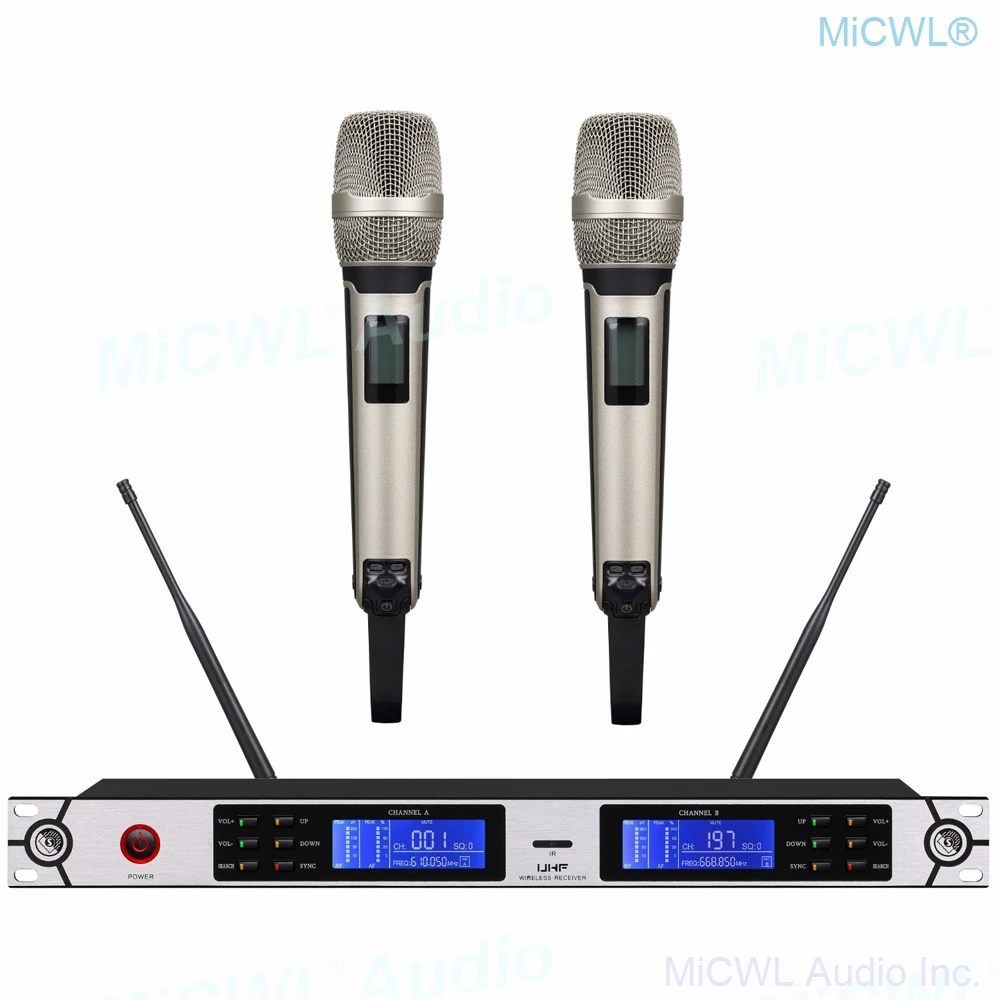 MiCWL SKM9000 G3 двухканальная Беспроводная ручная микрофонная система G4 караоке Радио
