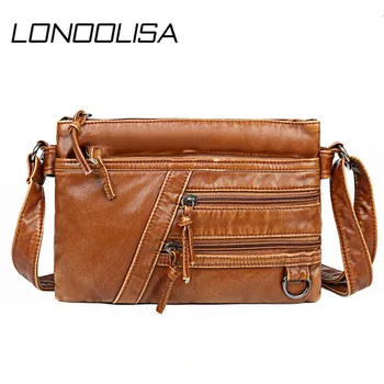 

San A Main Crossbody Shoulder Bags For Women 2020 High Quality Small Messenger Bags Women Very Soft Washed PU Leathe clutch bag