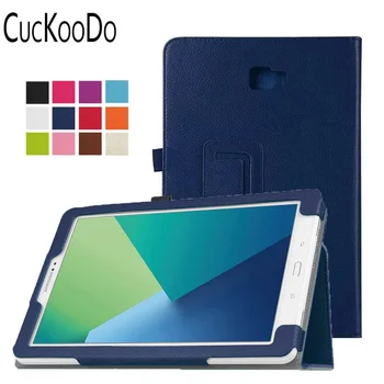 

CucKooDo Folio Slim Fit PU Leather Smart Case Cover for Samsung Tab A 10.1-Inch with S Pen P580 Tablet
