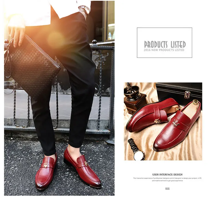 Мужская повседневная обувь; уличные дышащие кожаные лоферы; модельные офисные туфли для мужчин; мокасины; удобная модная мужская обувь без застежки