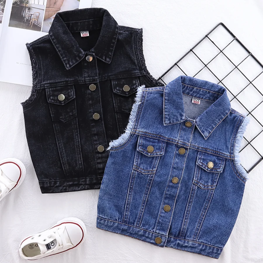 baby girl jean vest