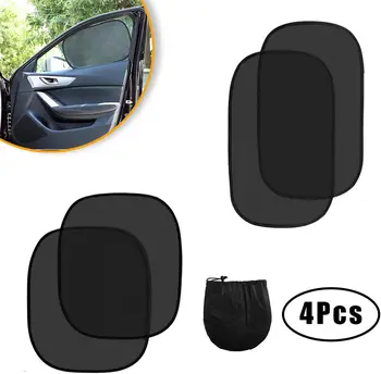 

4pcs Cling Car Side Window Sun Shade Car Sunshade Heat Sun and UV Ray Protection for Baby Kids and Pets Visor Shield Screen Hot