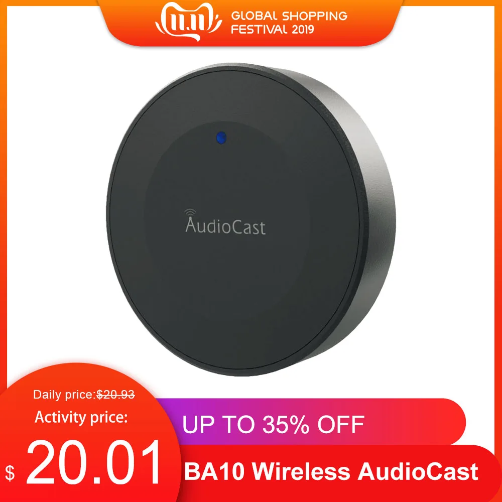 BA10 беспроводной аудиокаст Bluetooth музыкальный приемник Apt-X мини Hi-Fi стерео Airmusic автомобильный комплект аудио Динамик Hands-free с микрофоном