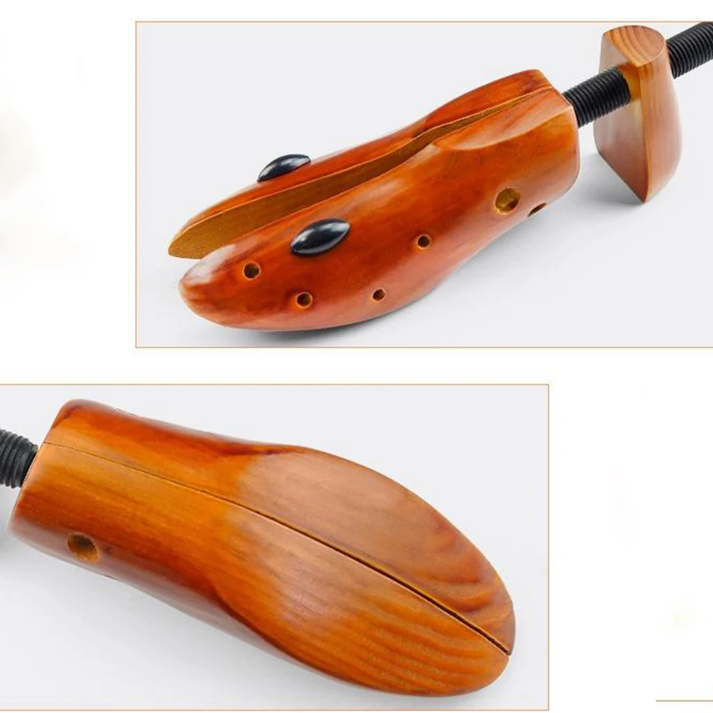 1PC Wooden 2-Way Shoe Stretcher Adjustable Women Men Boot Shoe Extender Keeper
