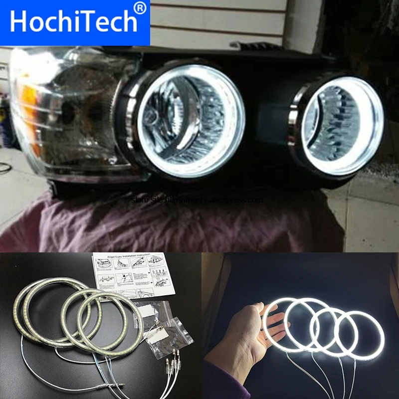 HochiTech для Chevrolet Aveo 2011- ультра яркий SMD белый светодиодный ангельские глазки 2600LM 12V halo Кольцо Комплект дневного света DRL