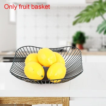 

Fruit Basket Home Nordic Style Drain Bread Storage Organizer Plate Rack Wrought Iron Desktop Display Kitchen Geometric Snacks
