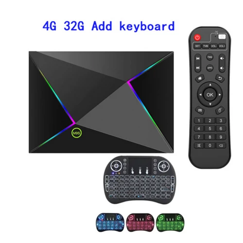 M9S Z8 Smart tv Box 6K Android 9,0 tv Box 4 ГБ ОЗУ 32 ГБ/64 Гб ПЗУ четырехъядерный H.265 USB3.0 2,4G Wi-Fi передатчик для интернет-телевидения декодер PK X96 X - Цвет: 4G 32G Add Keyboard