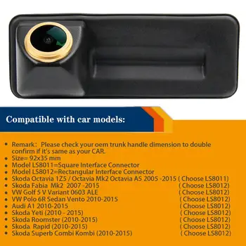 

HD 1280x720p Reversing Rear View Backup Camera for Skoda Roomster Polo 6R Fabia Octavia Yeti Superb Audi A1