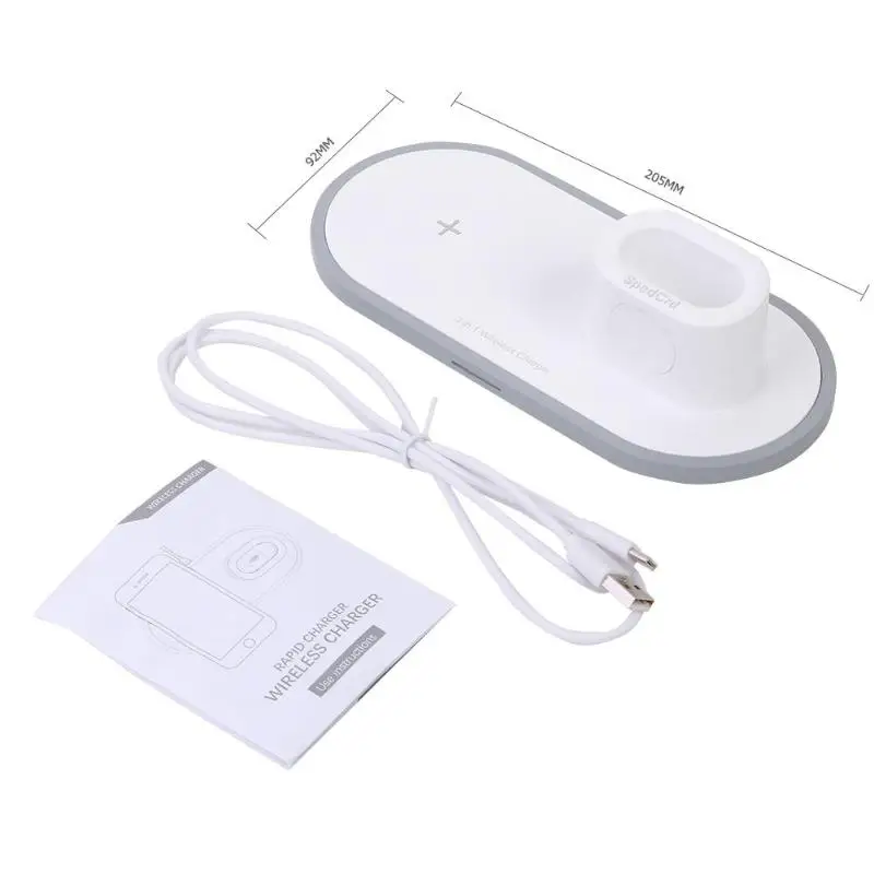 3 в 1 Беспроводное зарядное устройство держатель колыбели для iphone airpods Зарядка для часов Apple Адаптивная поддержка 10 Вт Быстрая зарядка