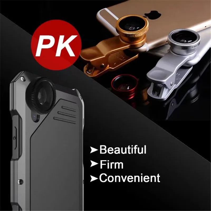 R-JUST роскошный макро объектив чехол для телефона для iphone 6 6s 7 8 Plus широкоугольный объектив рыбий глаз для iphone X XS 7 Plus противоударный чехол