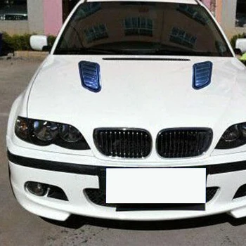 

2pcs Car Styling Front Engine Cover Car Sticker Decorative Air Outlet Flow Intake Scoop Turbo Bonnet Vent Cover Hood Auto Parts