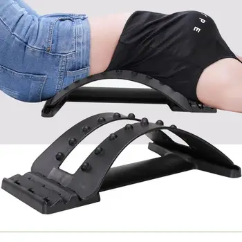 

Back Massager Stretcher Lumbar Support Device Fitness Massage Stretcher Stretch Relax Spine Pain Relief Chiropractic Equipm I8G4