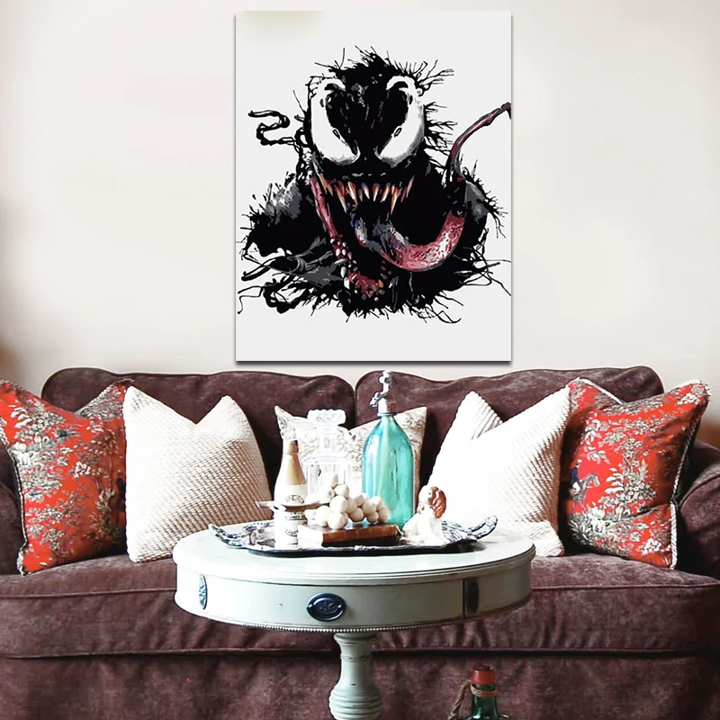 Pintura por números con venom, dibujo en relieve, para el hogar -  AliExpress Hogar y jardín