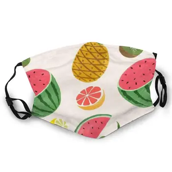 

Cute Pineapple Double-sided printed dustproof and windproof mask, can be cleaned and reused, suitable for outdoor sports