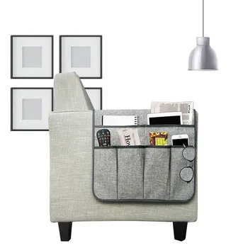 

Sofa Chair Arm Rest Storage Bag Couch Remote Control Phone Storage Box Magazine Sundries Organizer