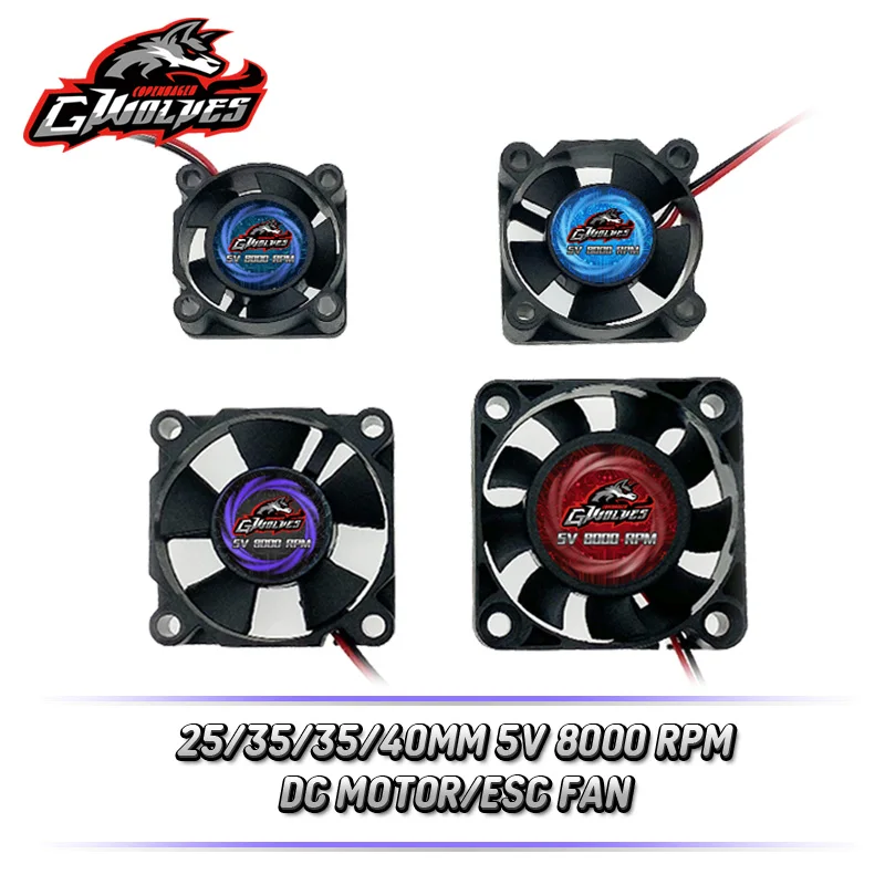 

RC fan 25mm 30mm 35mm 40mm 8000RPM 5V-7V DC High wind cool Motor ESC fan heat sink 30/60/120/150A ESC 36/42mm motor futaba plug