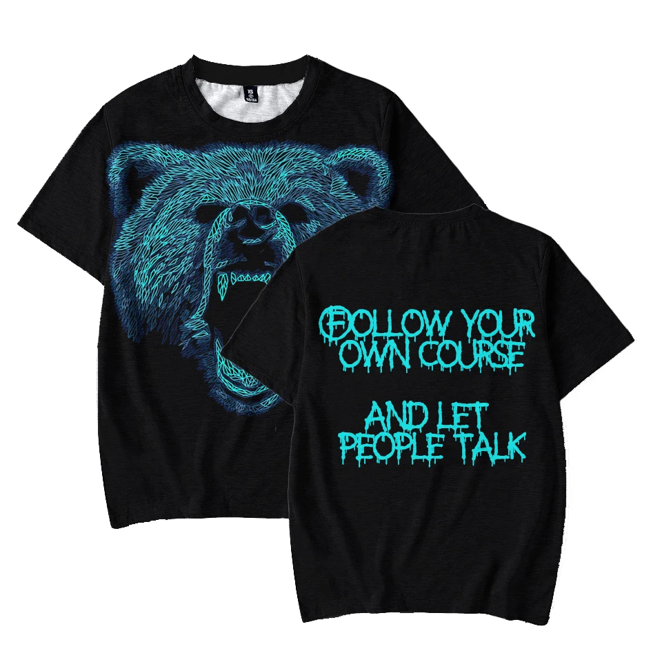 

Men Women Fitness Printed Camouflage Wolf T-shirt Short Sleeve Round Neck Fashion Casual Tops