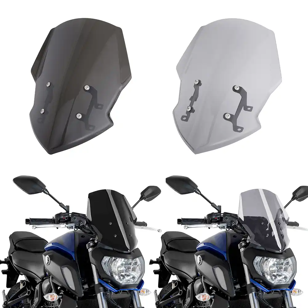 ヤマハmt 07 Fz 07 Mt07 Fz07 18 19 Motorycle風防ウインドスクリーンダブルバブルウインドスクリーンデフレクタードアサンバイザーシールド Windscreens Wind Deflectors Aliexpress
