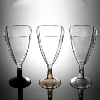 

50pcs High quality transparent wine glass creative birtnday wedding party handmake DIY baking decor dessert pudding plastic cups