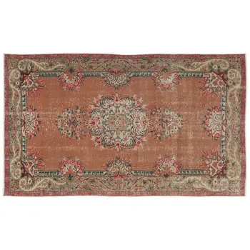 

Handmade Natural Vintage Turkish Area Rug 186x311 Cm-6'1''X10'2''