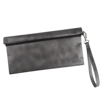 

Smell Proof Stash Pouch With Ziplock and Velcro,11x9" Small leather Carbon lined Deodorant bags for Tobacco Weed